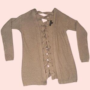 Cream color knitted cardigan size small